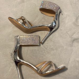 Silver Patent Heel